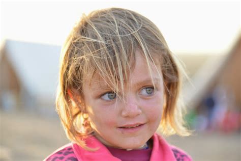 Blonde Haired Blue Eyed Kurdish Girl Of Iraq