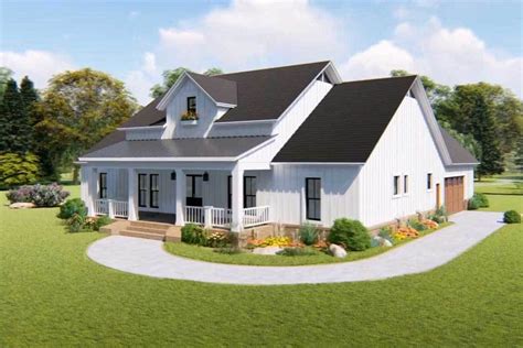 Plan 51183mm Three Bed Farmhouse Plan With Open Concept Living