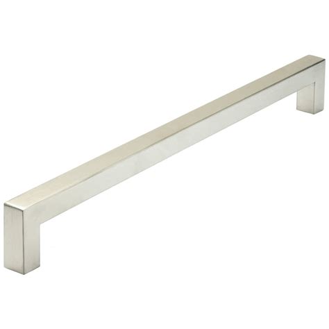 Stainless Steel Square Bar Cabinet Pulls 10 116 Hole Center Modern