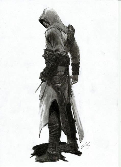 Assassin S Creed Altair Pencil Drawing Assassin S Creed Altair