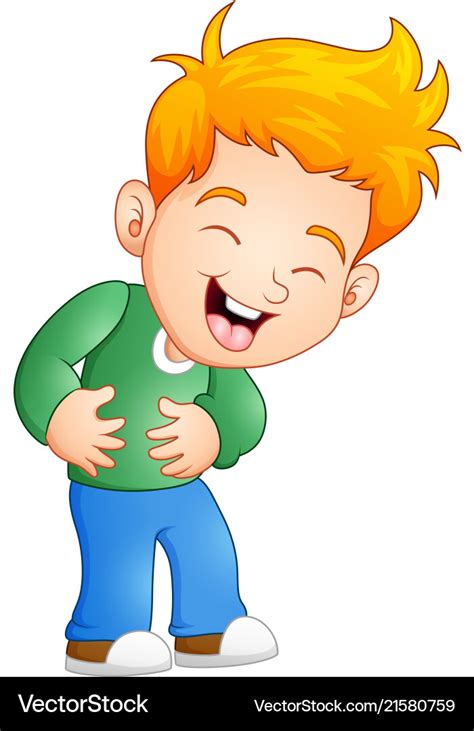 Little Boy Laughing Out Loud Royalty Free Vector Image