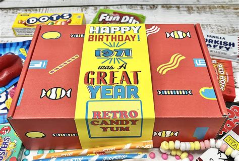 Buy Retro Candy Yum ~ 1971 51st Birthday T Box Of Nostalgic Candy