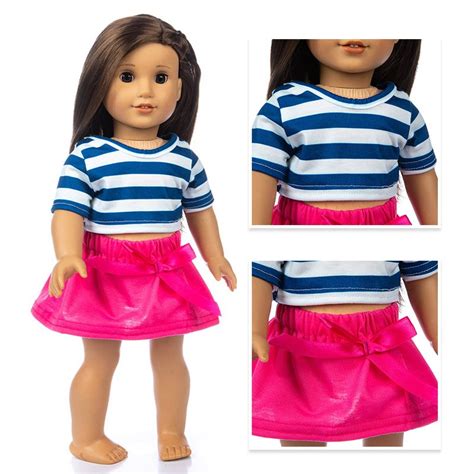 new grid dress fit for american girl doll clothes 18 inch doll christmas girl t dolls