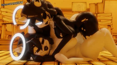 Rule 34 2girls Alice Angel Bendy And The Ink Machine Breast Press Cally3d Clazzey