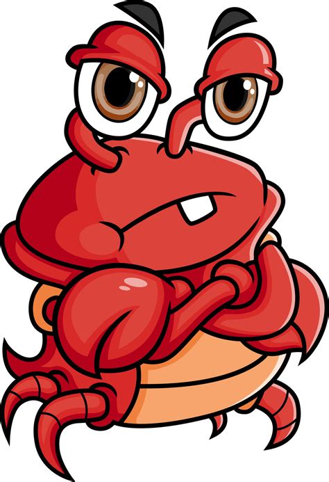 The Angry Crab Is Crossing The Claw And Giving The Bad Expression