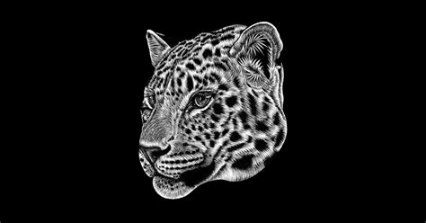 Amur Leopard Cub Big Cat Ink Illustration Leopard Sticker