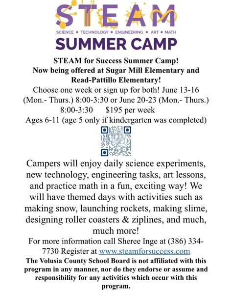 2022 Steam Summer Camp Volusia County Moms