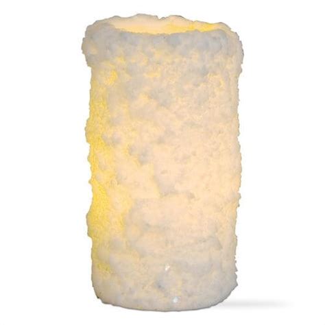 Large Flameless Led Snow Pillar Teton Timberline Trading