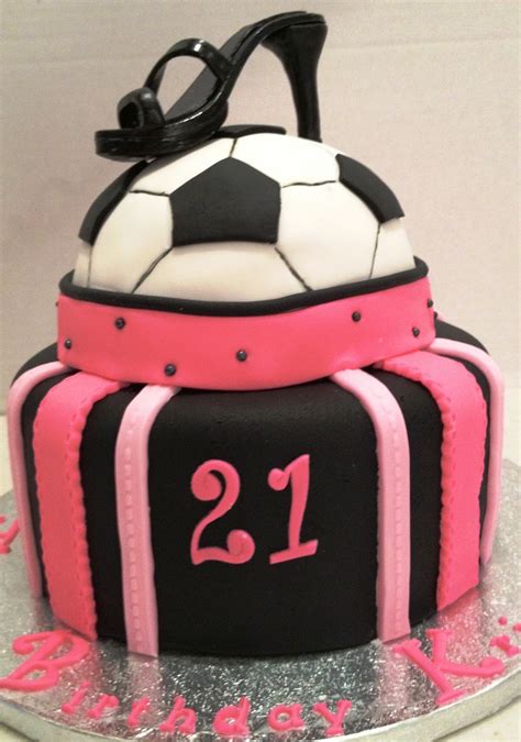 Marymel Cakes 21st Soccer N Pink