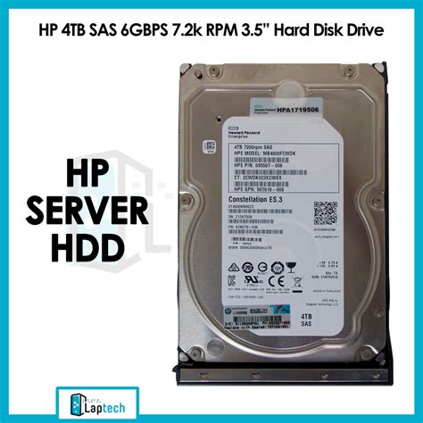 Hp 4tb Sas 6gbps 72k Rpm 35 Server Hard Drive Disk 695507 008 797520