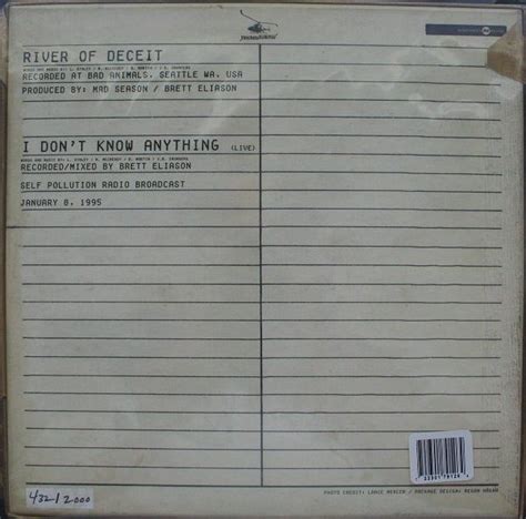 Mad Season River Of Deceit I Dont Know Anything Live Vinyl At