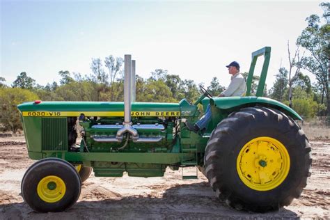 1970s John Deere 6030 Tractor With A 16 Cylinder 71 Cubic Inch