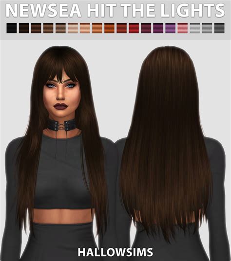Hallowsims Newsea Hit The Lights Long Hair Styles Sims Hair Sims