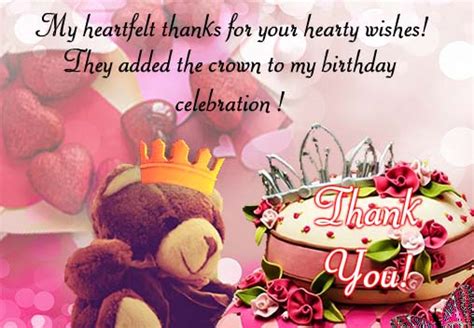 Heartfelt Thanks For Your Wishes Free Birthday Thank You Ecards 123
