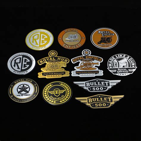 Royal Enfield Motorbike Emblem Badge Aluminum Standard Decal And Sticker