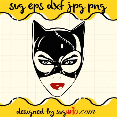 Catwoman Svg Superhero Clipart Catwoman Face Svg Cat Svg Halloween