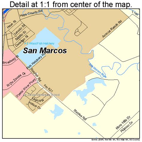 San Marcos Texas Street Map 4865600