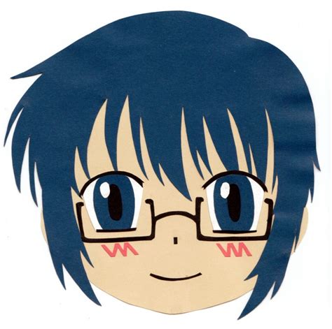 Safebooru Blue Hair Blush Glasses Hidamari Sketch Nakajima Sae