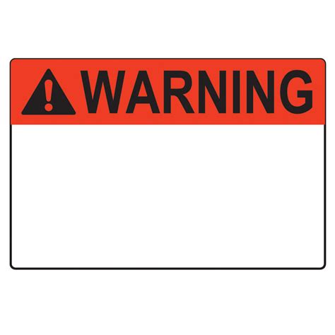 Editable Warning Sign Template