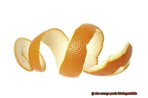 Are Orange Peels Biodegradable