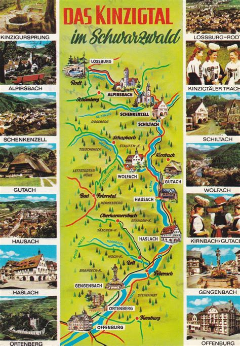 pocztówkowe mapy Dolina rzeki Kinzig