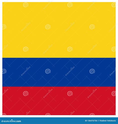 Colombia Flag Republic Of Colombia Stock Vector Illustration Of