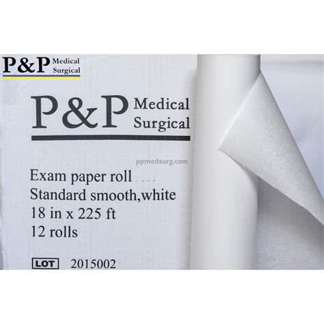 Disposable Medical Exam Table Paper Standard Crepe White With Smooth