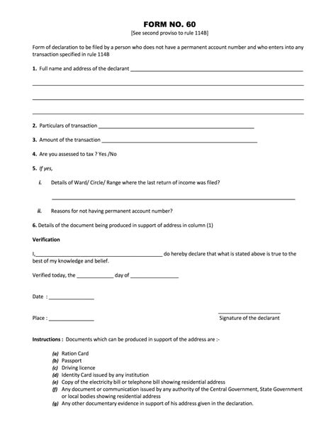 Form 60 Fill Online Printable Fillable Blank Pdffiller