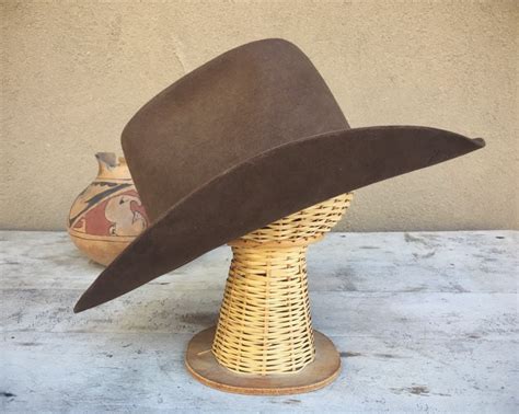 Vintage Cowboy Hat For Men Women Brown Wool Resistol Size 7 38