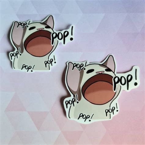 Pop Cat Meme Sticker Memes Funny Sticker Popcat Sticker Etsy