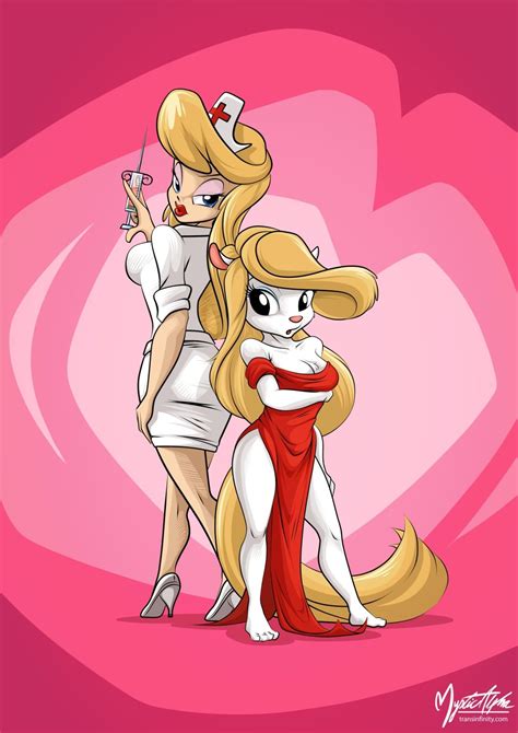 Hello Nurse And Minerva Mink By Mysticalpha On Deviantart Nurse Art Female Cartoon Characters