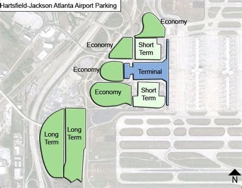 Atlanta Airport Parking Map Map Of The Usa With State Names