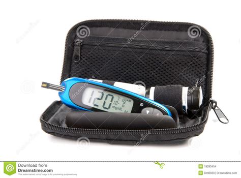 A blood sugar meter measures the amount of sugar in a small sample of blood, usually from your fingertip. Diabetes Glucose Level Blood Test Glucometer Kit Stock ...