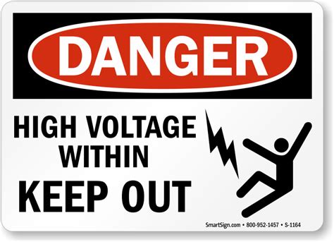 High Voltage Signs Danger High Voltage Signs