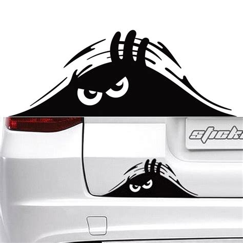 cute funny peeking monster auto car walls windows sticker graphic vinyl car decal shopee malaysia
