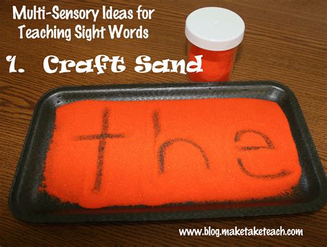 Multi Sensory Ideas For Teaching Sight Words Craft Sand Shaving Cream