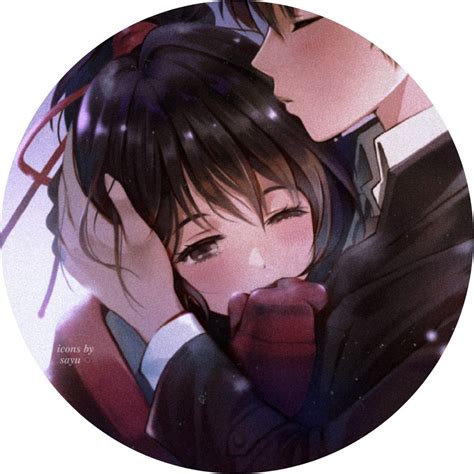Pin By Wuxian On Matching Icons Anime Love Couple Black Background