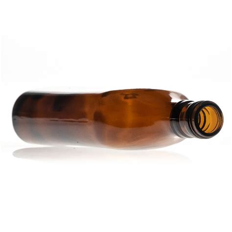 Bottles Manufacturer 53cl 18oz Flat Square Empty Amber Flint Glass Wine
