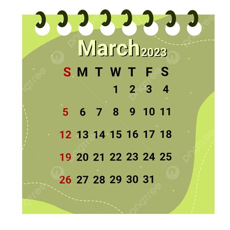 Calendario Marzo 2023 Png Marcha Año Nuevo Calendario Png Y Psd