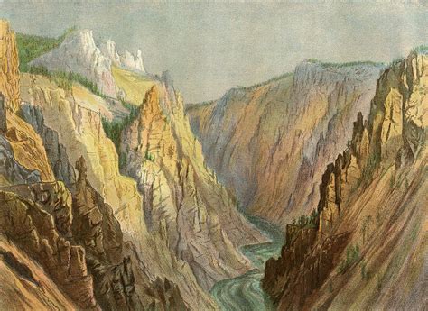 yellowstone park the grand canyon drawing by illustrated london news ltd mar pixels