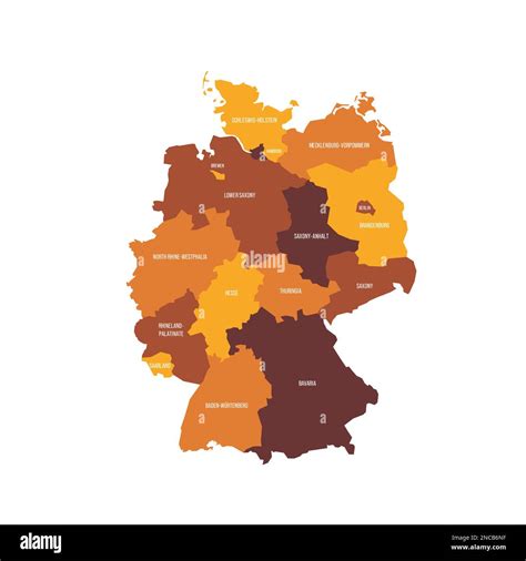 Germany Political Map Of Administrative Divisions Federal States