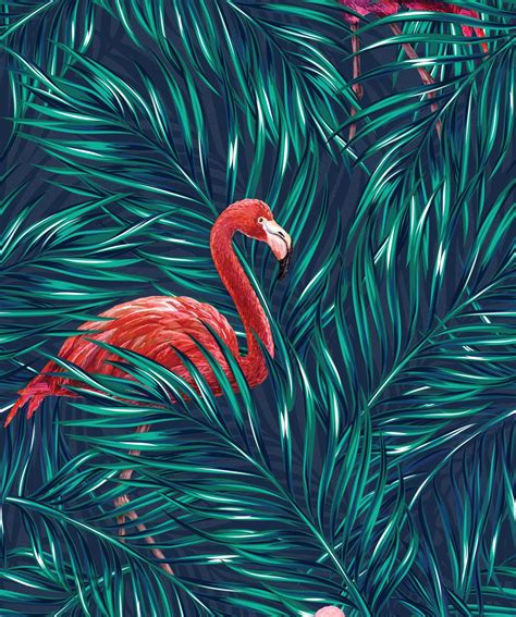 Tropical Flamingos Jungle Wallpaper Of Pink Flamingos Milton And King