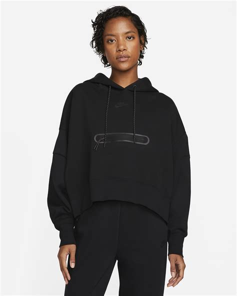 Nike Sportswear Tech Fleece Womens Over Oversized Crop Pullover Hoodie Nike Ro