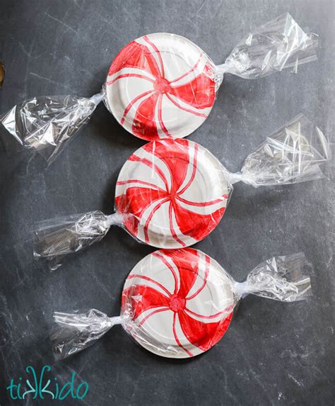 Dark chocolate is melted and combined with peppermint extract and then drizzled with both milk and white chocolate. Giant Peppermint Candy Christmas Garland Decorations ...