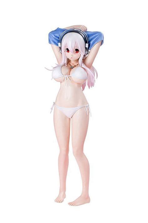 Super Sonico Jumbo 12 Scale White Bikini Statue Polyresin Figure From