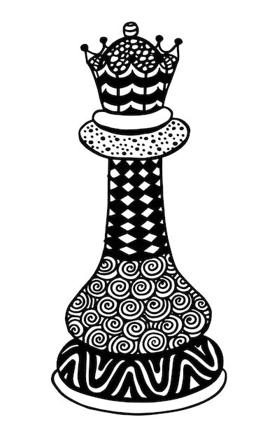 Premium Vector Queen Chess Piece Vector Illustration Art
