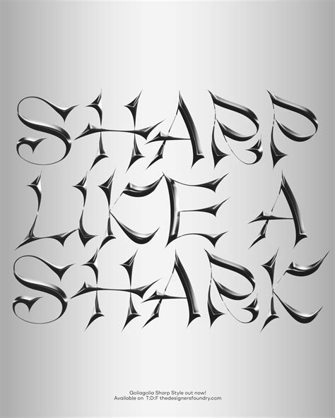 Goliagolia Font Sharp Style Behance