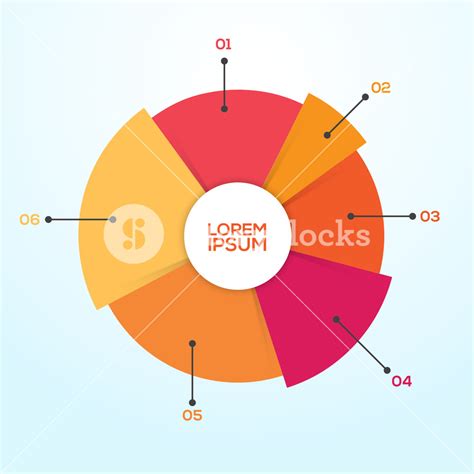 Creative Colorful Statistical Pie Chart For Your Professional Data And