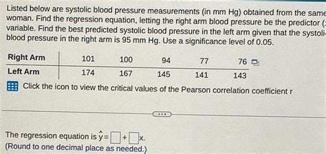 Answered Listed Below Are Systolic Blood Pressure Measurements In Mm