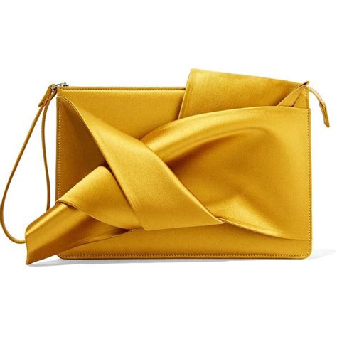 No 21 Knot Satin Clutch 9 430 Uah Liked On Polyvore Featuring Bags